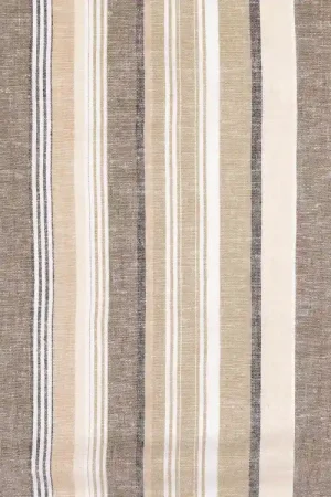 Aanbieding Viscose linnen strepen, zandkleurig