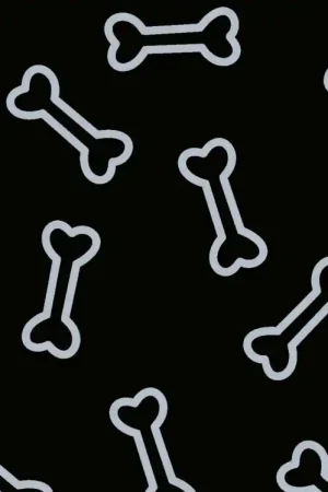 Wellnessfleece bones, zwart Gereduceerde Prijs