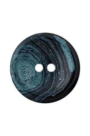 2-hole button Hemp-Polyester button recycelt 20 mm, blauw-marbled Express Levering