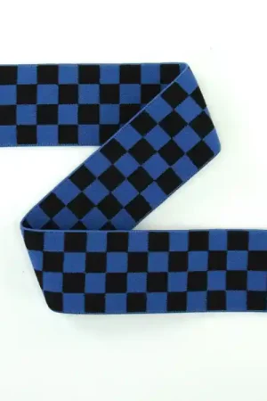 Aanbieding Bedrukt elastiek karo, blauw