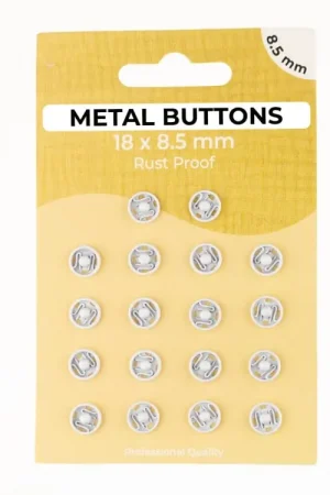 18 Aannaaidrukknopen wit 8,5 mm Uitverkoop