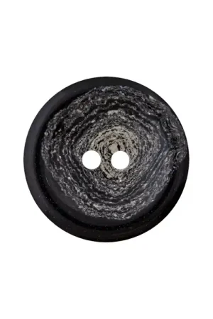 2-hole button Hemp-Polyester button recycelt 25 mm, zwart-marbled Koop Vandaag