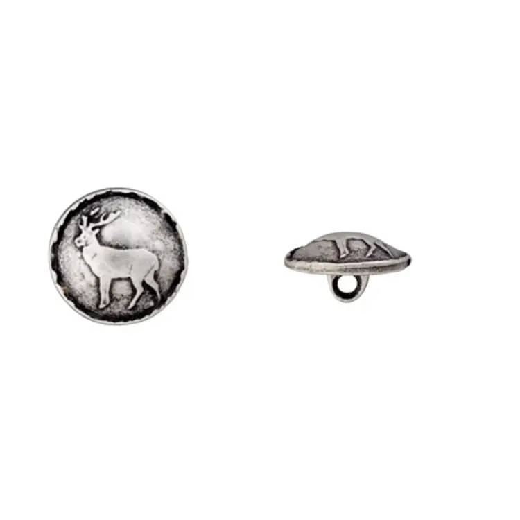 Achtersteekknoop metaal, rendier 20mm Gratis Retour