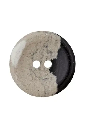 2-hole button Hemp-Polyester button recycelt 25 mm, veelkleurig-marbled Korting