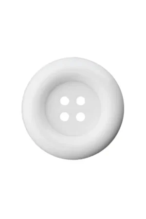 4-hole button Carnaval 38 mm, wit Beperkt Aanbod