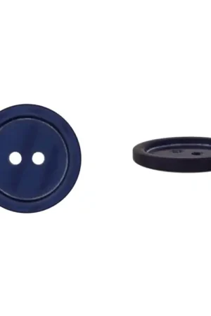 2-hole button basic, marineblauw, 18mm Favoriet