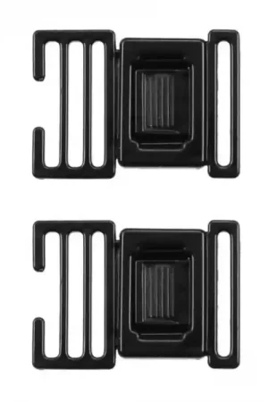 2 klikgespen, 25 mm, zwart Gereduceerde Prijs