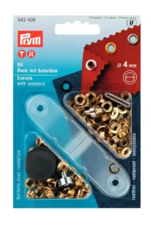 50 oogjes en ringetjes 4mm, goudkleurig Fabrieksprijs