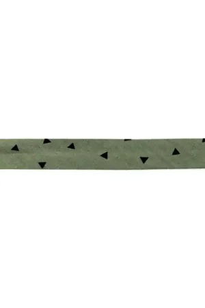 Weekendaanbieding Katoenen biaisband Triangle 20mm, groen