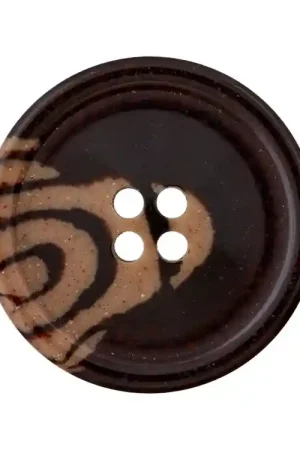 4-hole button Koffie-Polyester button recycelt 15 mm Bestseller