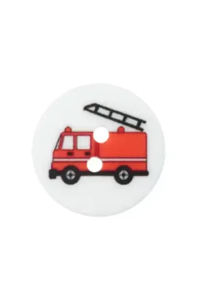 Aanbieding Kinderen Knoop 2-hole Fire engine, 18 mm