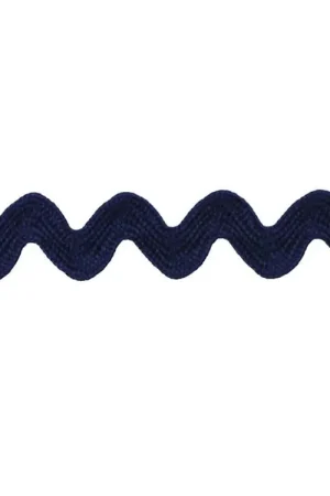 Zigzagband donkerblauw 12mm Weekendaanbieding