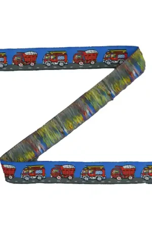 Woven ribbon Vehicles 17 mm, blauw Dagaanbieding