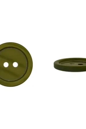 2-hole button basic, olijfgroen, 20mm Finale Uitverkoop