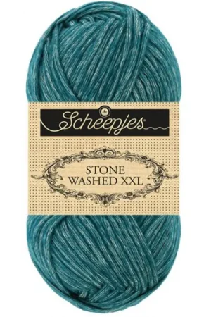Speciale Aanbieding Scheepjes Stone Washed XXL – 845 Blue Apatite – Super Chunky Katoen-mix Garen