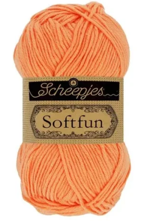 Actieprijs Scheepjes Softfun - 2652 cantaloupe - Katoen/Acryl Garen