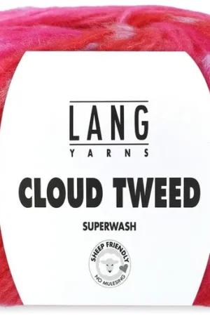 Actieprijs Lang Yarns Cloud Tweed - 02 Pioenroos - Merinowol Garen