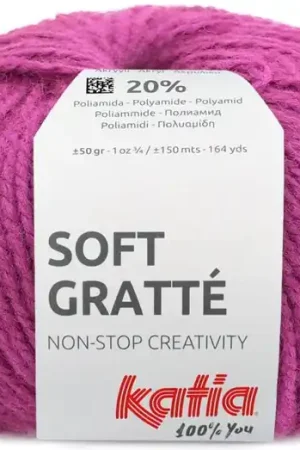 Katia Soft Gratté - 91 magenta - Mohair-Look Acryl Garen Hoge Kwaliteit