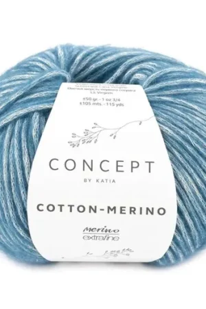 Voordeelprijs Katia Concept Cotton-Merino - 133 blauw - Katoen/Merino Garen