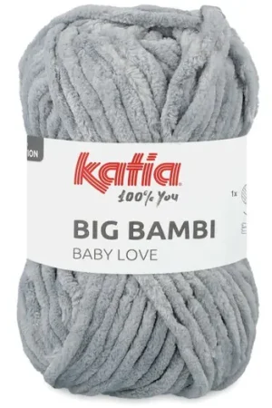Aanbieding Katia Big Bambi - 107 lichtgrijs - XXL Chenille Garen