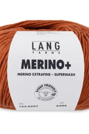 Beperkte Voorraad Lang Yarns Merino Plus - 115 nougat - Merinowol Garen
