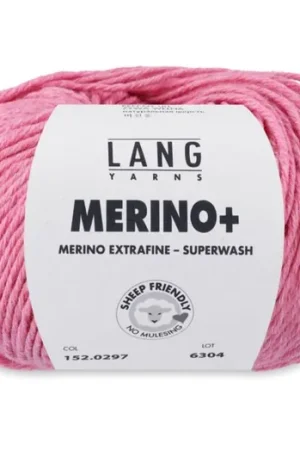 Beperkte Voorraad Lang Yarns Merino Plus - 148 dieproze - Merinowol Garen