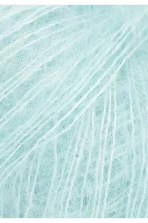 Voordeelprijs DROPS Kid-Silk Uni Colour - 58 aquamarijn - Mohair Garen