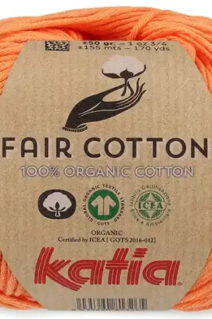 Aanbieding Katia Fair Cotton - 43 lichtoranje - Biologisch Katoengaren