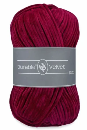 Actieprijs Durable Velvet - 222 bordeaux - Chenille Garen