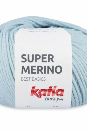 Aanbieding Katia Super Merino - 44 licht hemelsblauw - Wol/Acryl Garen