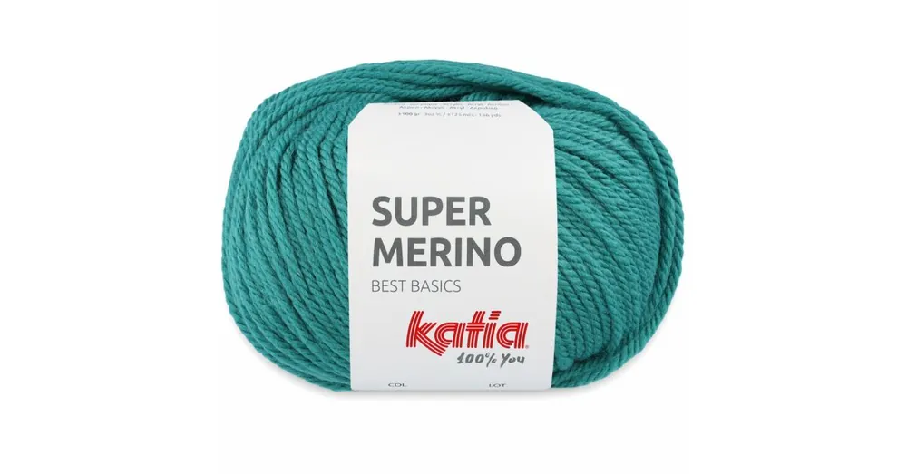 Weekendaanbieding Katia Super Merino - 19 donker turquoise - Wol/Acryl Garen
