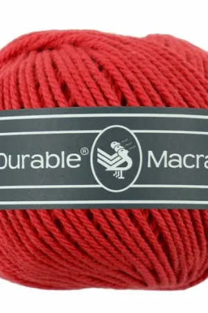 Actieprijs Durable Macramé - 316 red - Katoen Garen