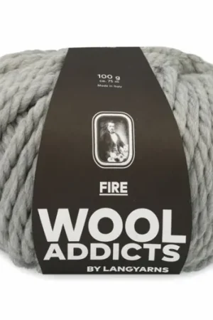 WoolAddicts Fire - 03 lichtgrijs mix - Merinowol Garen Weekendaanbieding