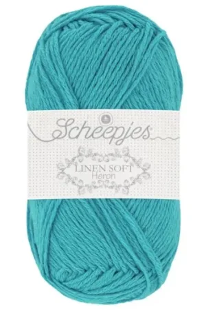 Voordeelprijs Scheepjes Linen Soft - 614 turquoise - Linnen/Katoen Garen