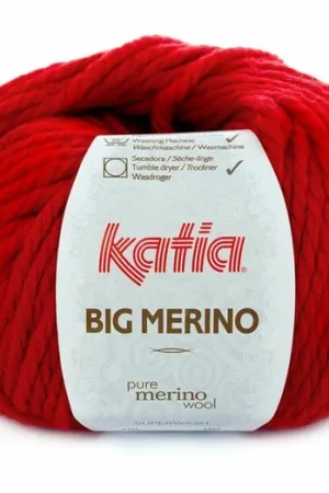Aanbieding Katia Big Merino - 04 rood - Wol/Acryl Garen