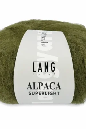 Beste Prijs Lang Yarns Alpaca Superlight - 98 olijfgroen - Wol Garen