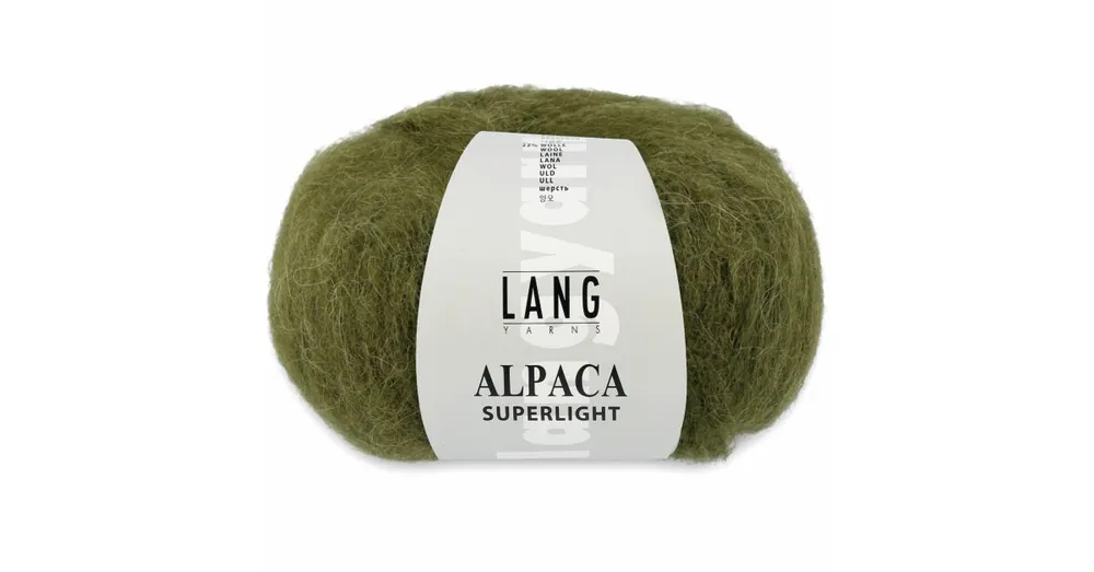 Beste Prijs Lang Yarns Alpaca Superlight - 98 olijfgroen - Wol Garen