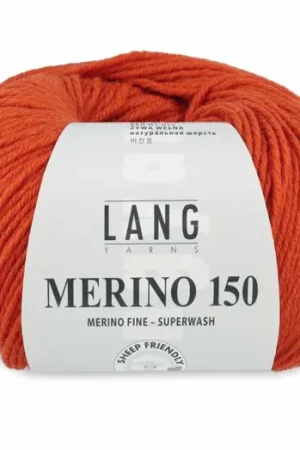 Beste Prijs Lang Yarns Merino 150 - 159 mandarijn oranje - Merinowol Garen