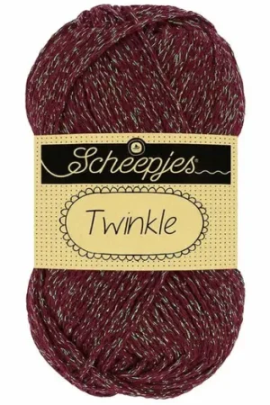 Aanbieding Scheepjes Twinkle - 932 bordeaux - Katoen Glittergaren met Lurex