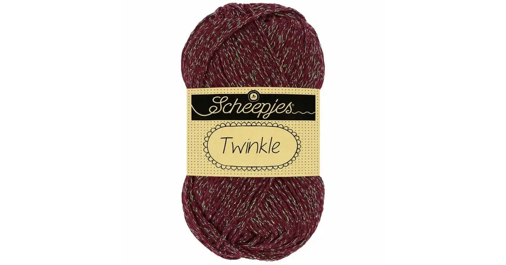 Aanbieding Scheepjes Twinkle - 932 bordeaux - Katoen Glittergaren met Lurex