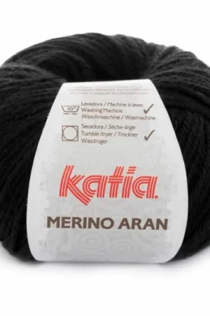 Aanbieding Katia Merino Aran - 02 zwart - Merinogaren