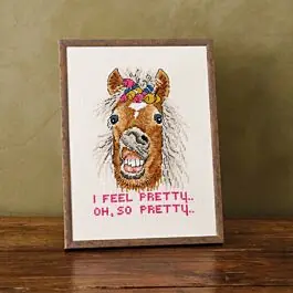 Aanbieding Permin borduurpakket I feel pretty.. 92-4137 telpatroon