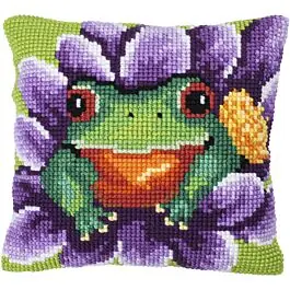 Borduurpakket kussenpakket Kikker Bloomer Needleart World LH9.013 Betaalbaar