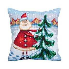 Actieprijs Voorbedrukt kruissteekkussen Santa from Lapland Collection d'Art 5354