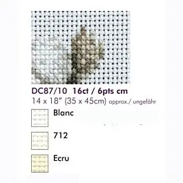 Aanbieding Aida 16ctborduurstofdmc kleur ecruafm. 35x45 cm