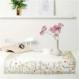 Weekendaanbieding Voorbedrukt tafelkleed herfstweide van Rico om te borduren 90x90cm