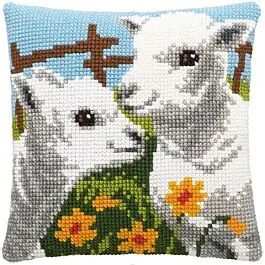 Pako borduurpakket kruissteek kussen Lammetjes borduren 003.268 Betrouwbaar