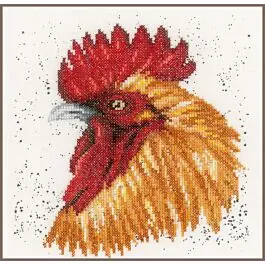 Borduurpakket bruine haan met kaaslinnen van Lanarte pn-0157490 Goedkoop