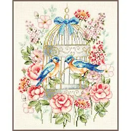 Borduurpakket kleurrijke vogels van Vervaco Populair
