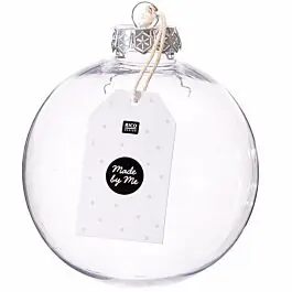 Beste Prijs Rico Design kerstbal rond 7cmtransparant